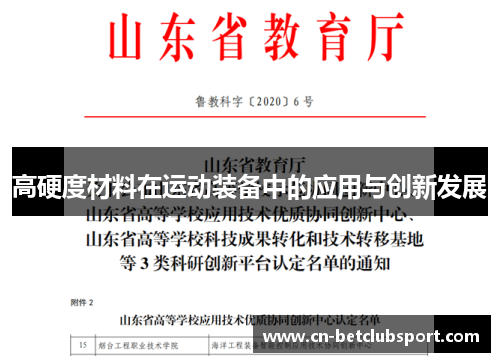 高硬度材料在运动装备中的应用与创新发展